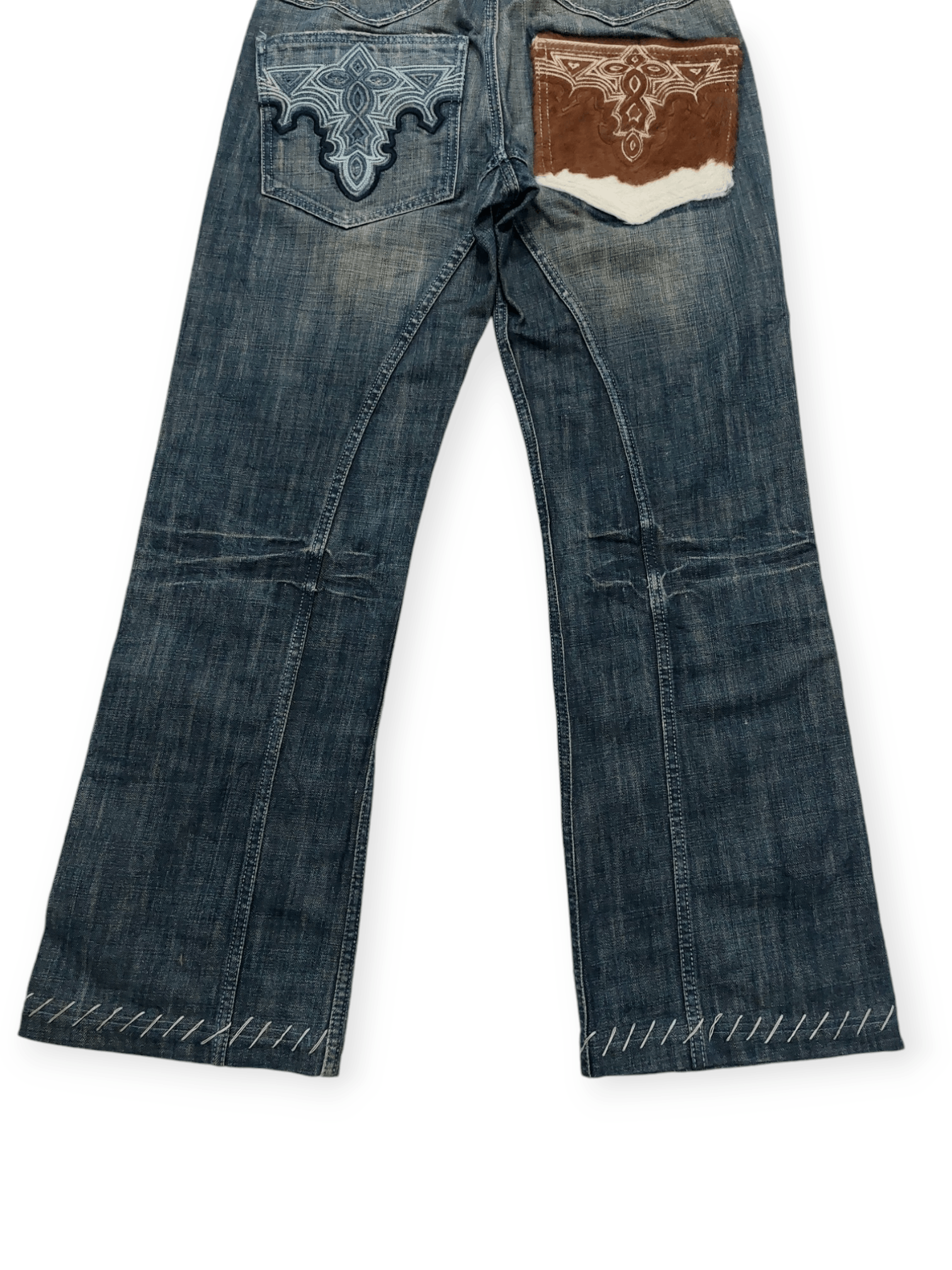 Antik Denim × If Six Was Nine Flared💥 Vintage Antik Denim Embroidered Denim Jeans Size US 31 - 17 Thumbnail
