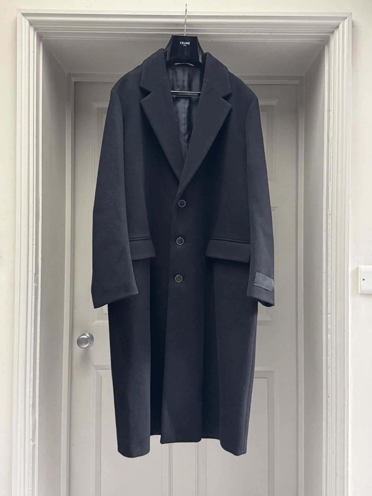 Valentino NEW Men’s Valentino Black Wool Coat IT 50 Size US M / EU 48-50 / 2 - 2 Thumbnail