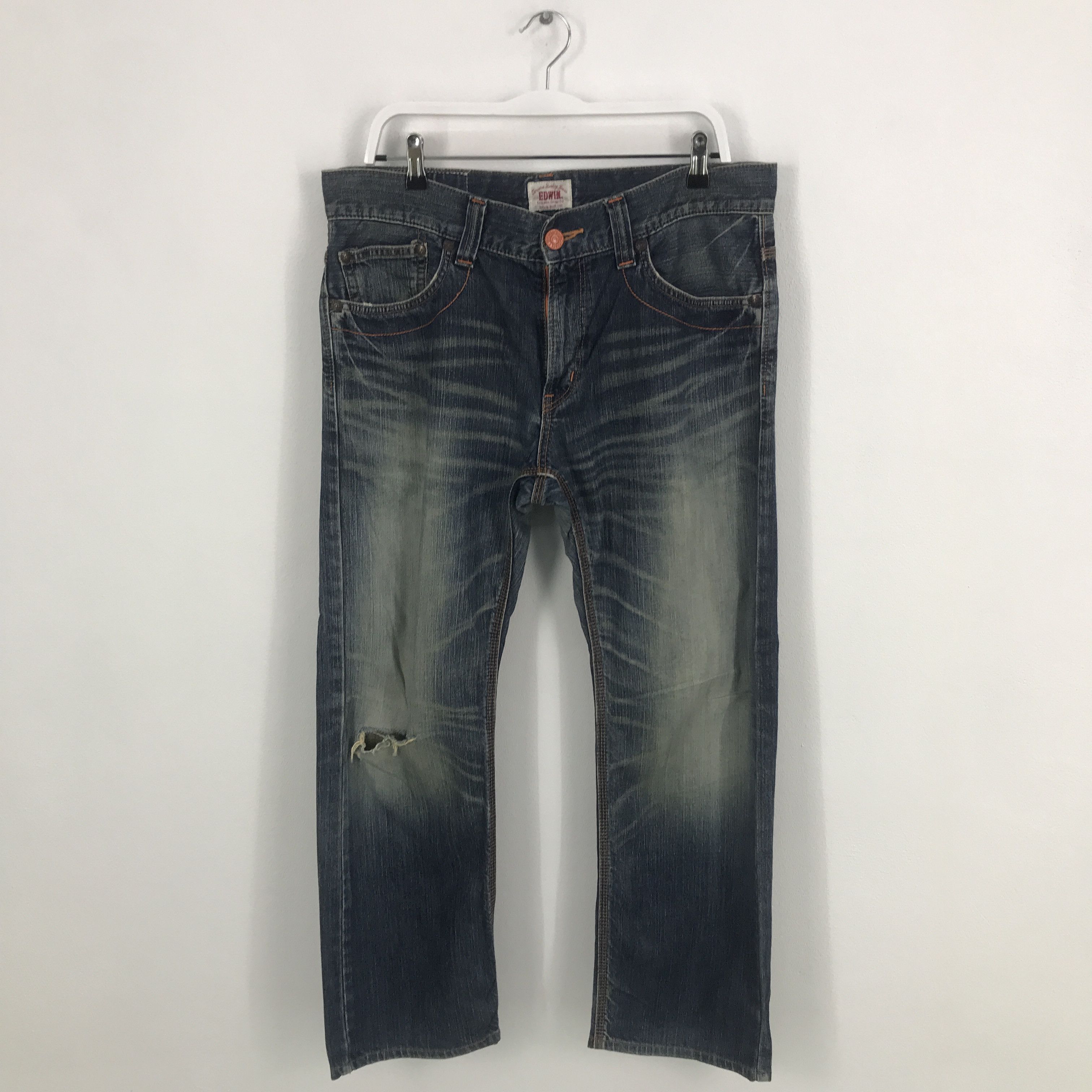 Edwin × Japanese Brand Rare Edwin distressed denim Jeans Size US 30 / EU 46 - 1 Thumbnail