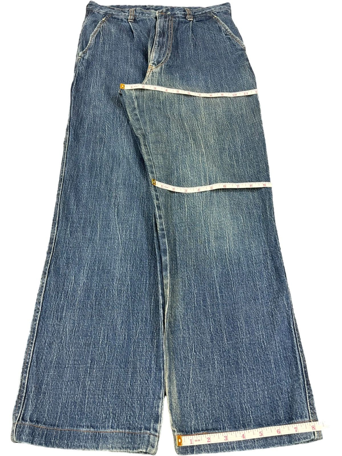 Japanese Brand Vintage Japanese Brand Blue Wash Baggy Jeans Size US 29 - 13 Thumbnail