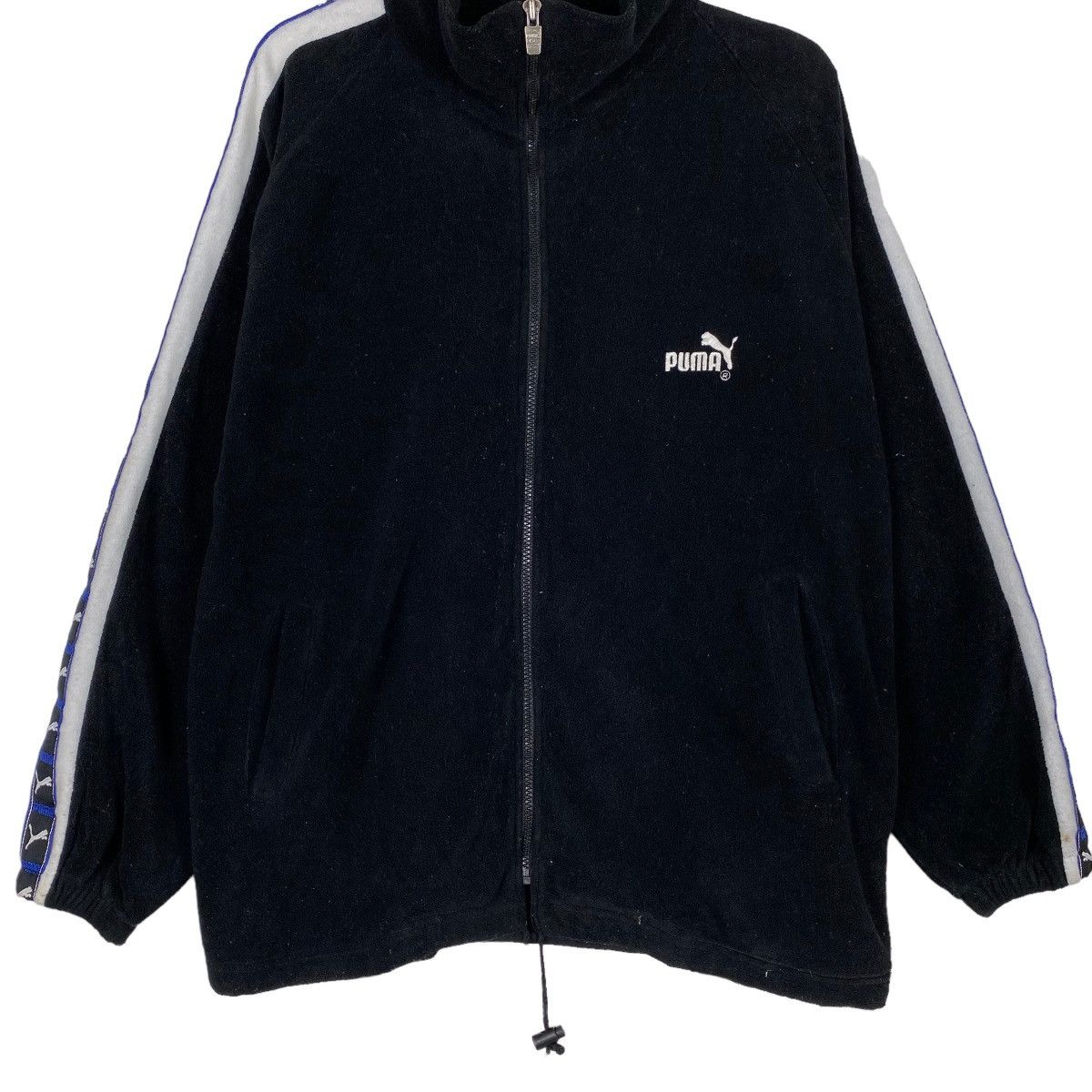 Japanese Brand × Puma × Vintage Vintage Puma side tape fleece zipper jacket Size US L / EU 52-54 / 3 - 5 Thumbnail