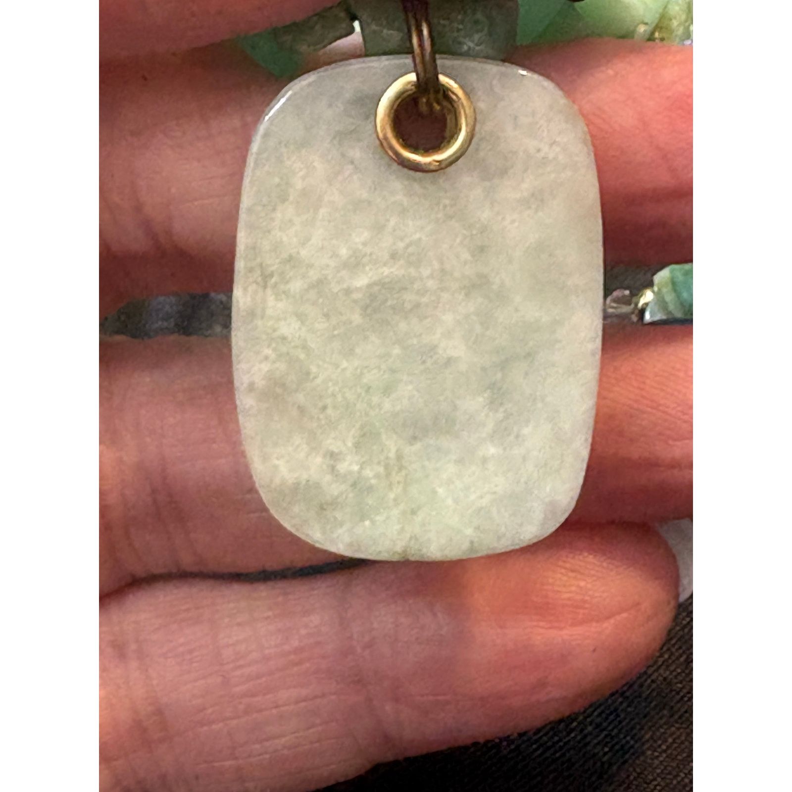 Other Vintage Jadeite Pendant Necklace 54g 1.25in Stone Size ONE SIZE - 2 Thumbnail