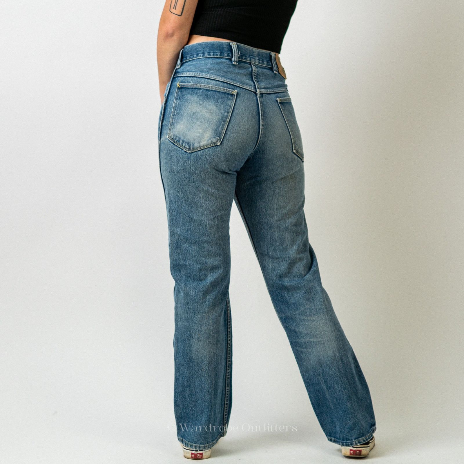 Vintage 70’s Vintage Big Yank Rockabilly Western Bootcut Denim Jeans Size US 30 / EU 46 - 9 Thumbnail