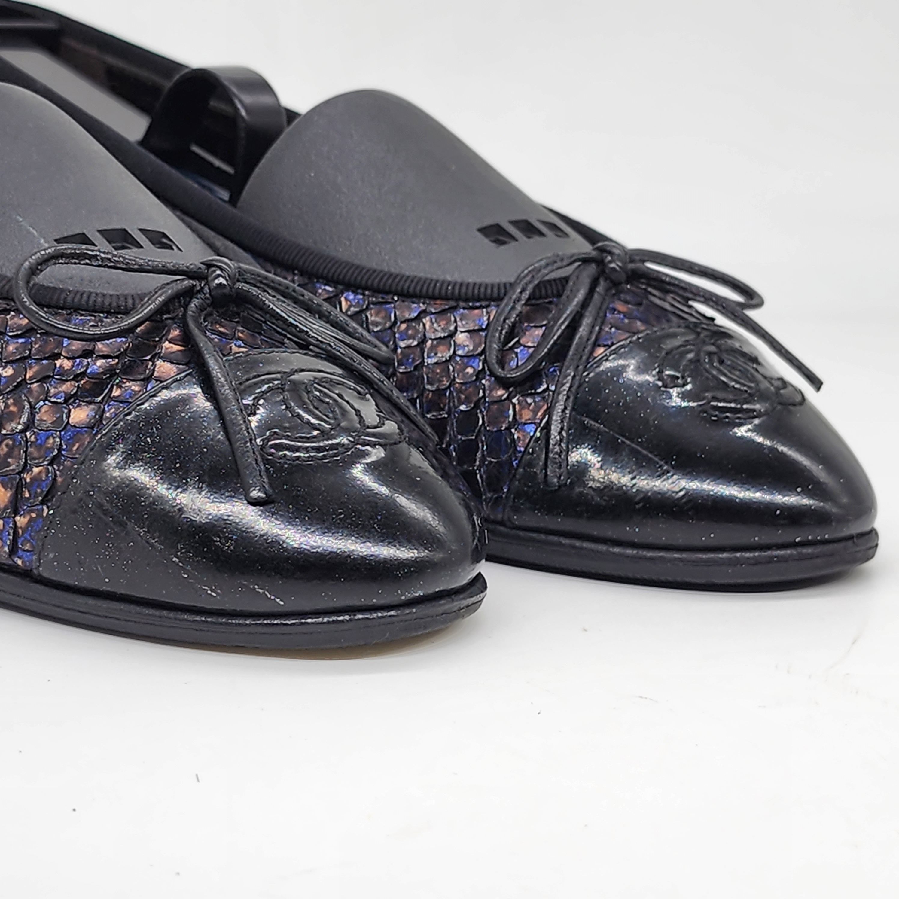Chanel Chanel - Phyton Leather Ballerina Flats Size US 7.5 / IT 37.5 - 12 Thumbnail