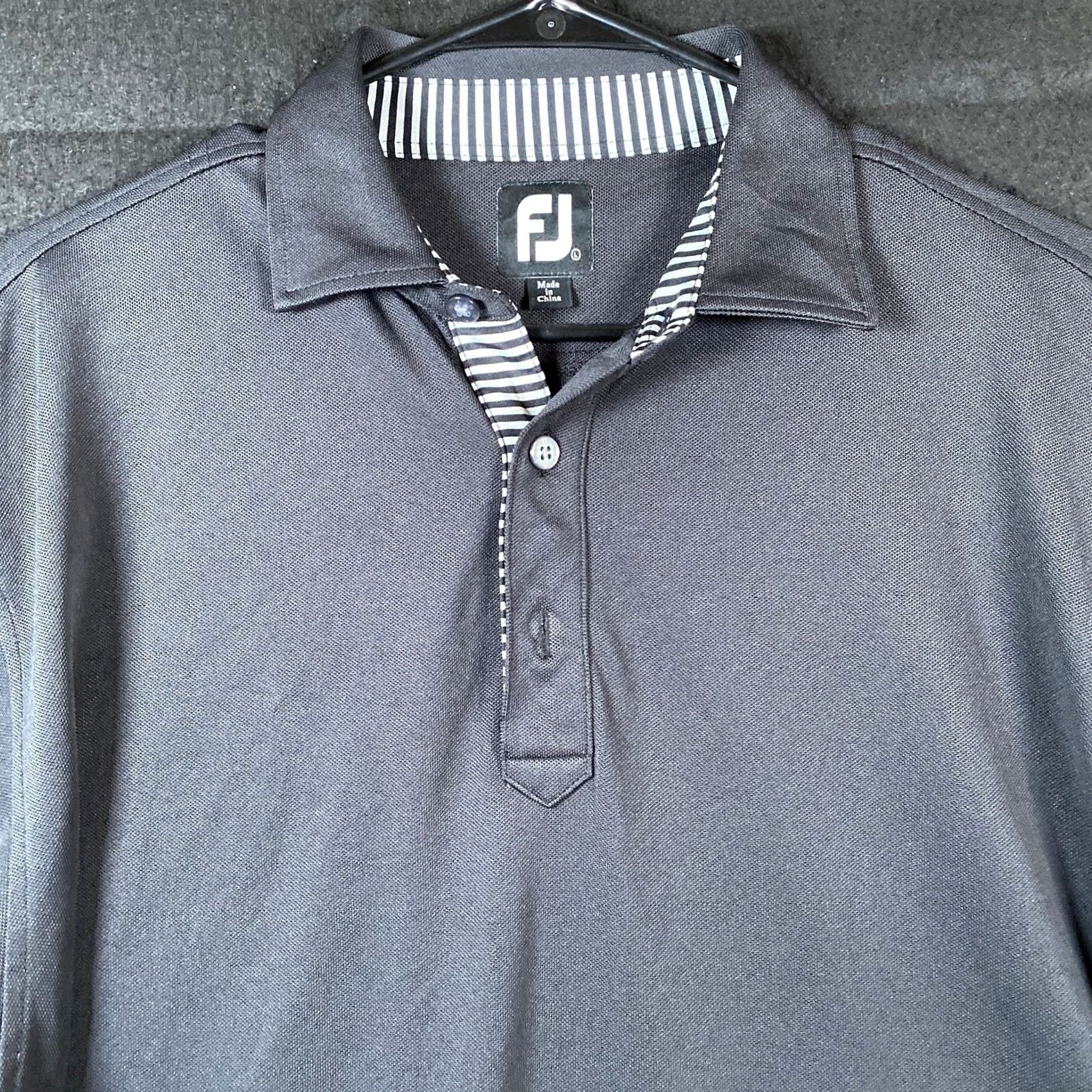 Footjoy FootJoy Mens Polo Shirt Black Golf Activewear Quick Dry Stretch Large Size US L / EU 52-54 / 3 - 2 Thumbnail