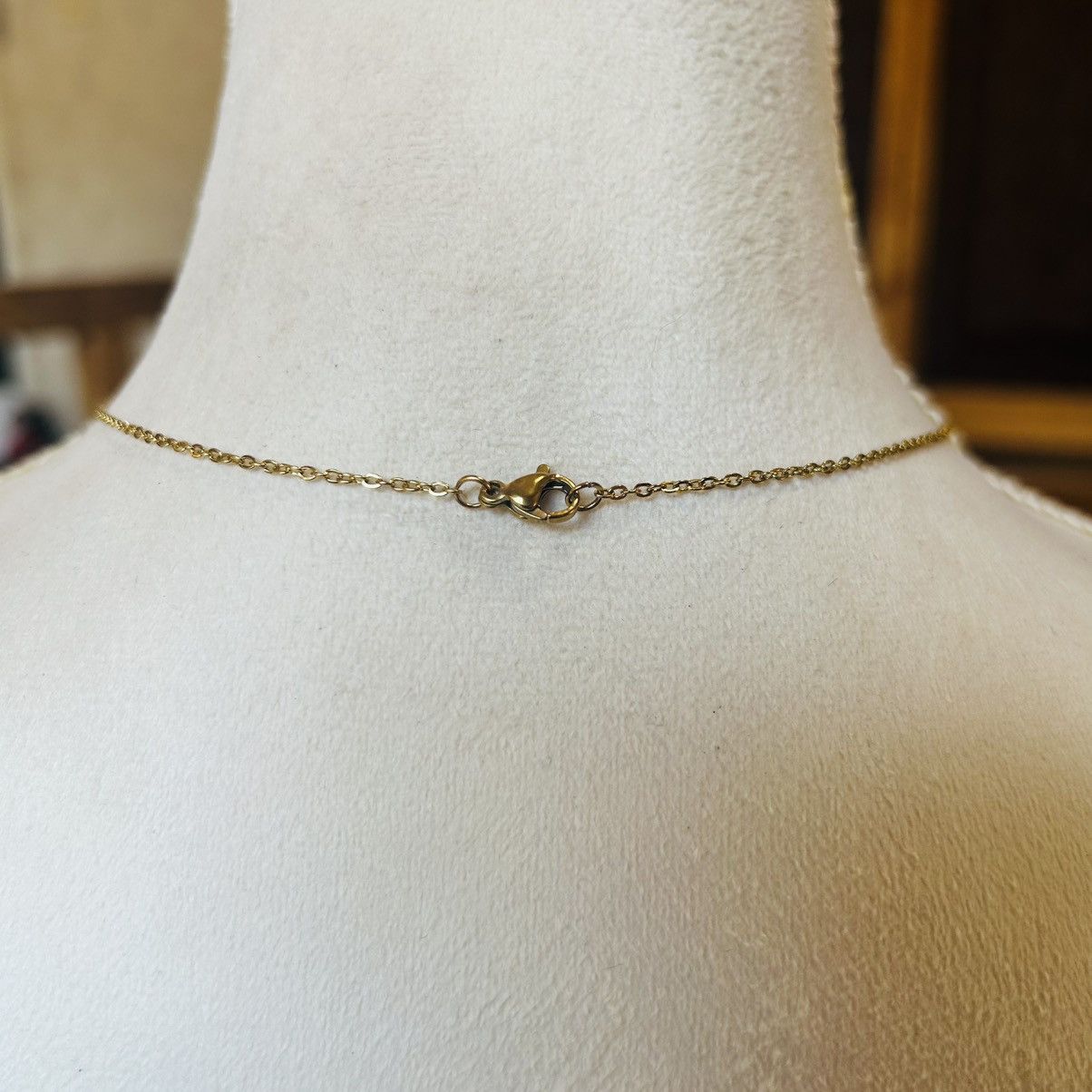 Handmade Handcrafted vintage bead drop pendant on chain necklace Size ONE SIZE - 5 Thumbnail