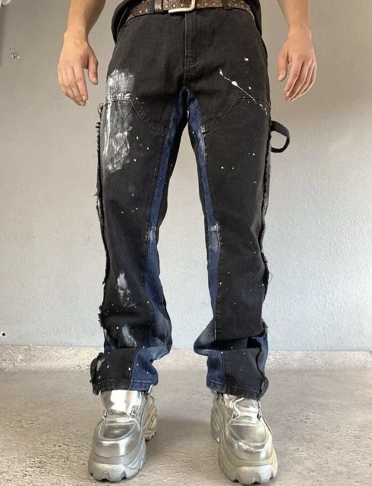 Affliction × Japanese Brand × Le Grande Bleu (L.G.B.) Watanabe Style G Star Raw Bondage GOA Pants Cargo Size US 31 - 6 Thumbnail