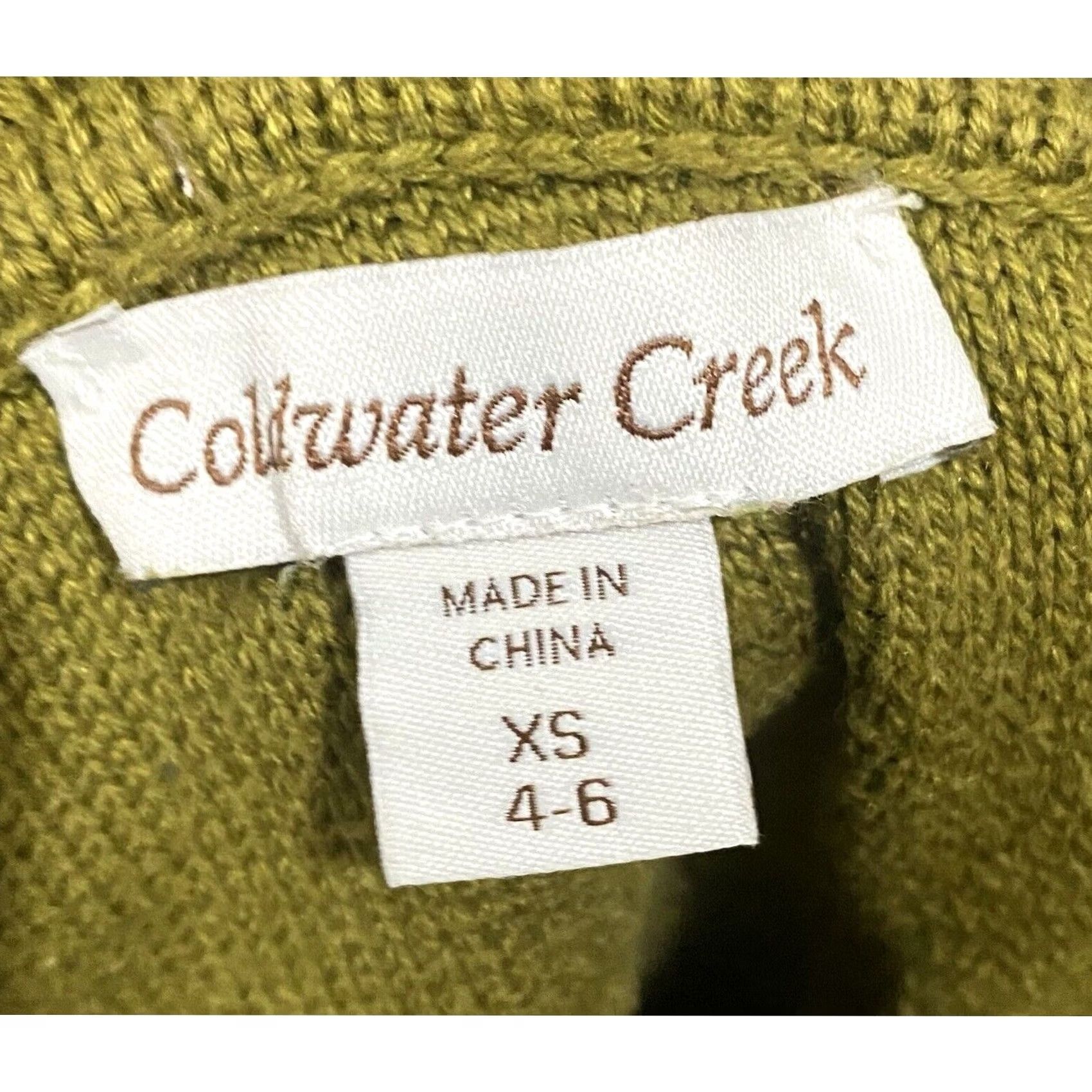 Coldwater Creek VINTAGE? No — Coldwater Creek Women’s Sweater Cable Knit Cowl Neck Green XS 4-6 Winter Fall Pullover Knitted Knit Cotton Blend Classic Mens? Size XS / US 0-2 / IT 36-38 - 6 Thumbnail