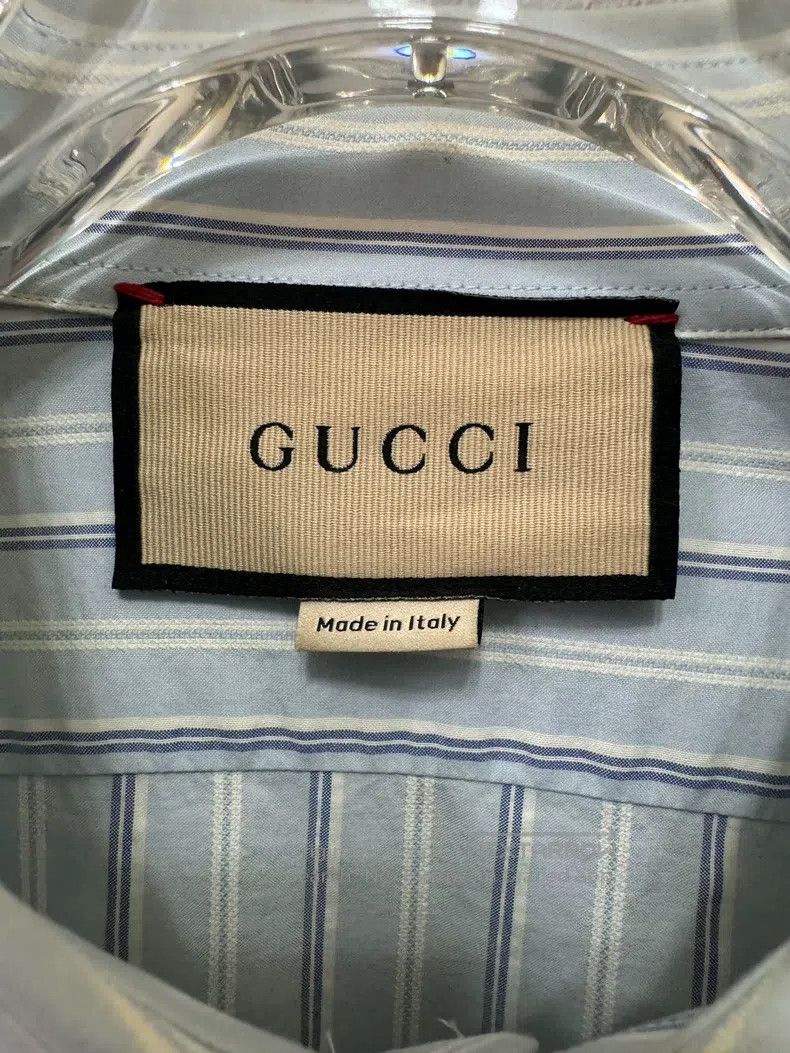 Gucci Gucci Size15++ Blue striped shirt Size US M / EU 48-50 / 2 - 3 Thumbnail