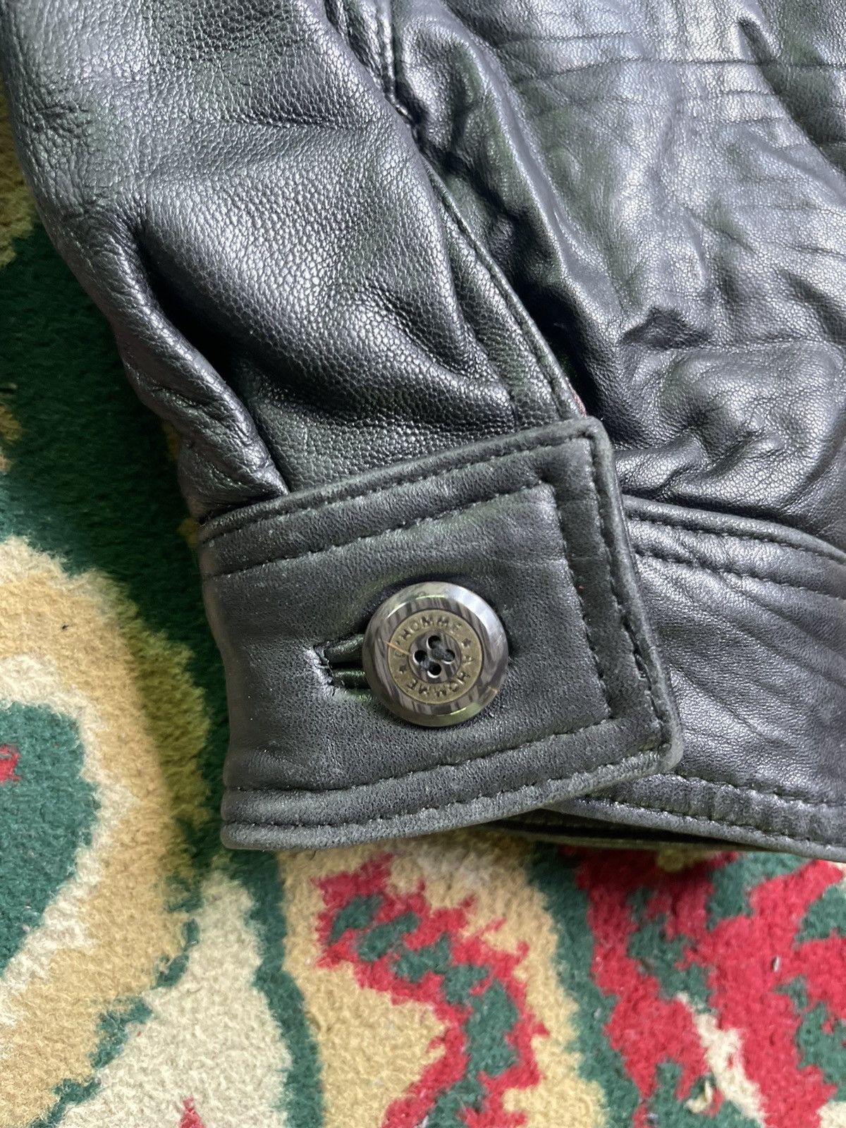 Issey Miyake Japanese Vintage D’Homme A Homme Leather Jacket Size US L / EU 52-54 / 3 - 6 Thumbnail