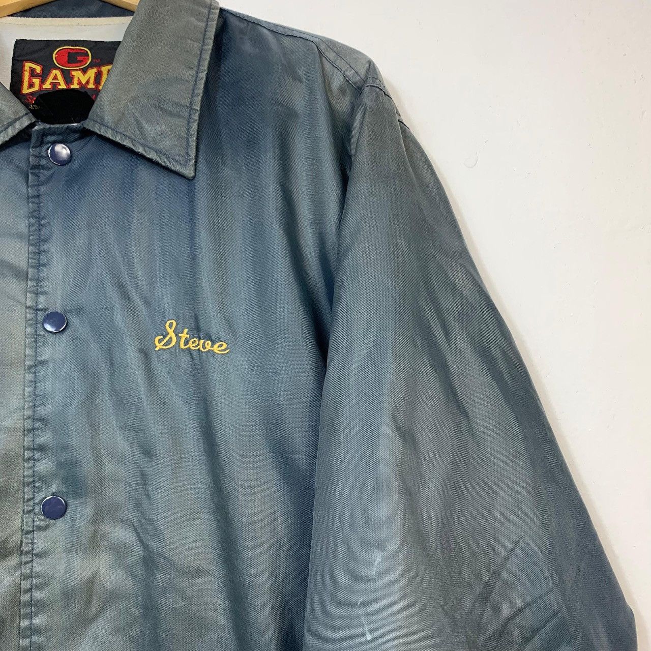 The Game Argonne Marine Park Post 107 VFW Vintage Nylon Coach Jacket Size US L / EU 52-54 / 3 - 9 Thumbnail