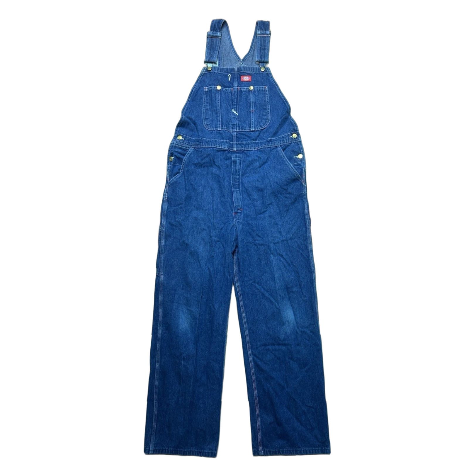 Dickies VINTAGE Dickies Denim Bib Overalls Workwear Farm Dark Blue Jeans Men’s 38x30 Bibs Jeans Denim 38 30 Mens Blue Size US 38 / EU 54 - 1 Thumbnail
