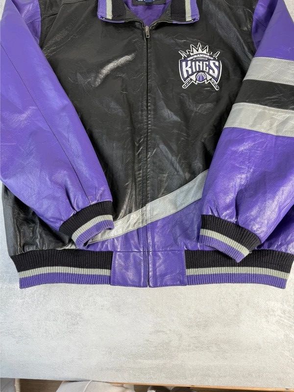 NBA Sacramento Leather Jacket Size US XL / EU 56 / 4 - 7 Thumbnail
