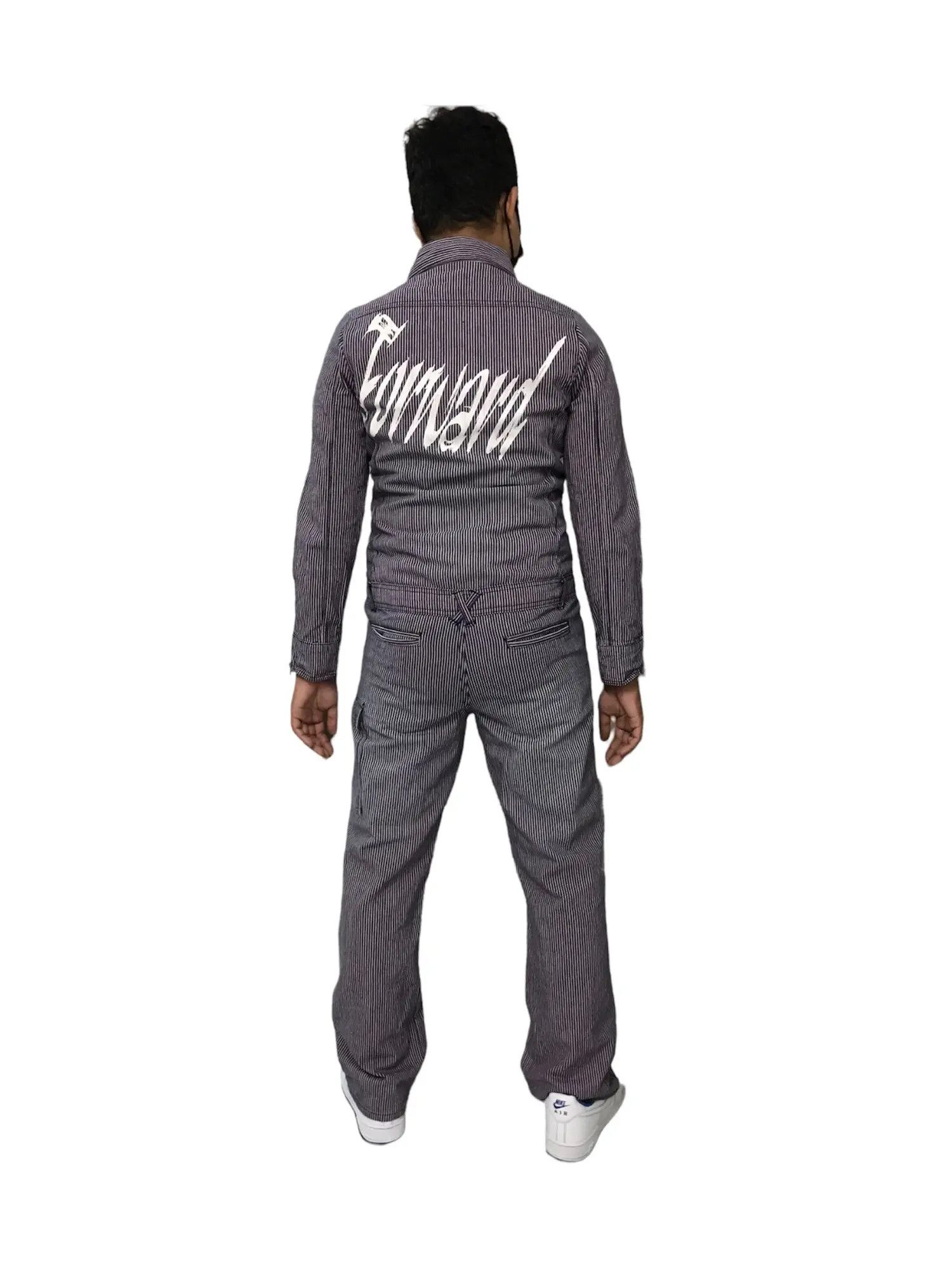 Vintage Punkers Rock Hickory Stripes Overall Denim Size US 36 / EU 52 - 4 Thumbnail