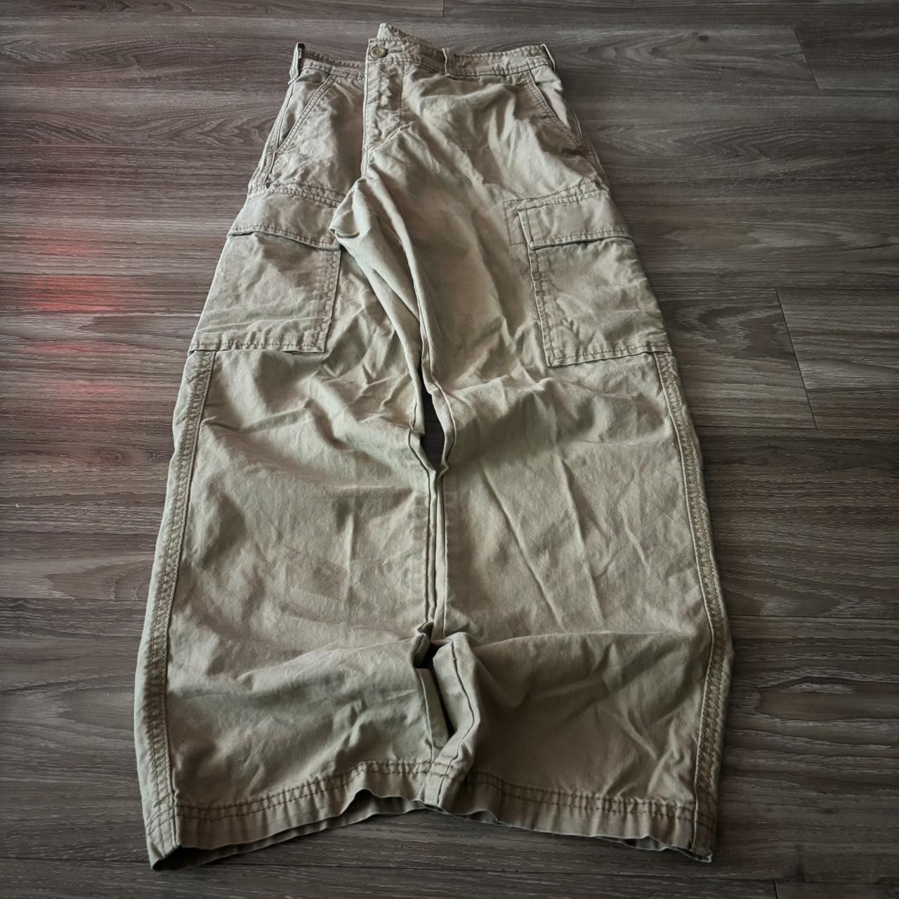 Vintage Crazy Vintage Y2K/2000s Light Khaki Essential Cargo Pants! 34x29 Size US 34 / EU 50 - 3 Thumbnail