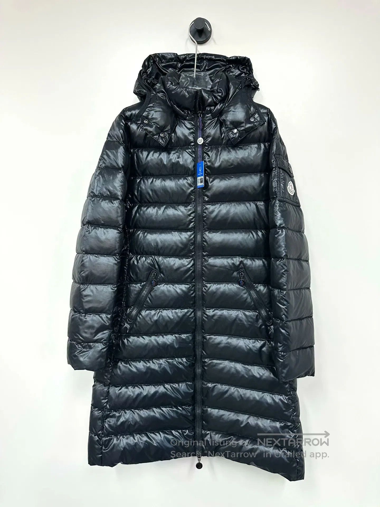 Moncler Moncler Black Moka Sleeve Label Logo Zip-up Hooded Down Ja Size XS / US 0-2 / IT 36-38 - 1 Thumbnail
