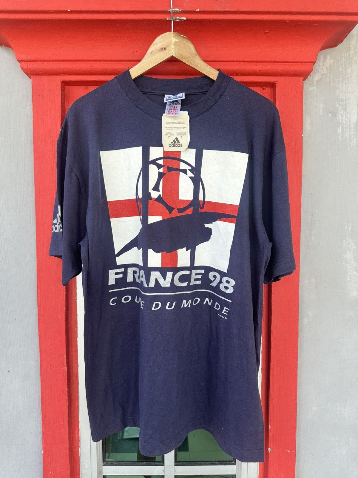 Adidas Vintage France 1998 World Cup Deadstock Tee Size US L / EU 52-54 / 3 - 1 Thumbnail