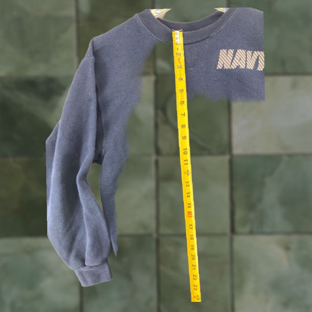 Soffe VINTAGE US Navy Sweatshirt Mens Small Blue Fleece Crew Neck Pullover Size US S / EU 44-46 / 1 - 3 Thumbnail