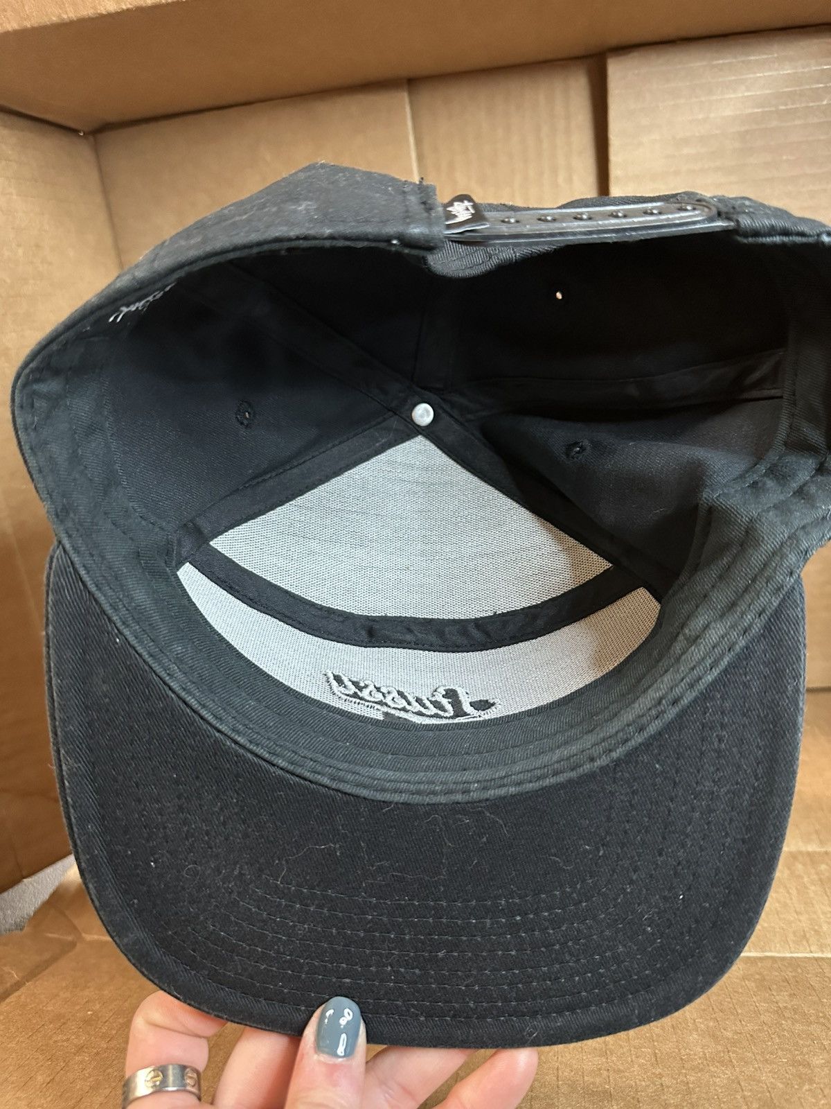Y2k stussy snapback hat