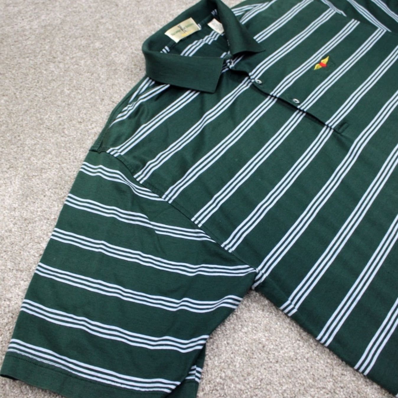 Vintage Fairway & Greene Polo Shirt Mens Large Green 100% Cotton Baltusrol Logo S/S Size US L / EU 52-54 / 3 - 7 Thumbnail