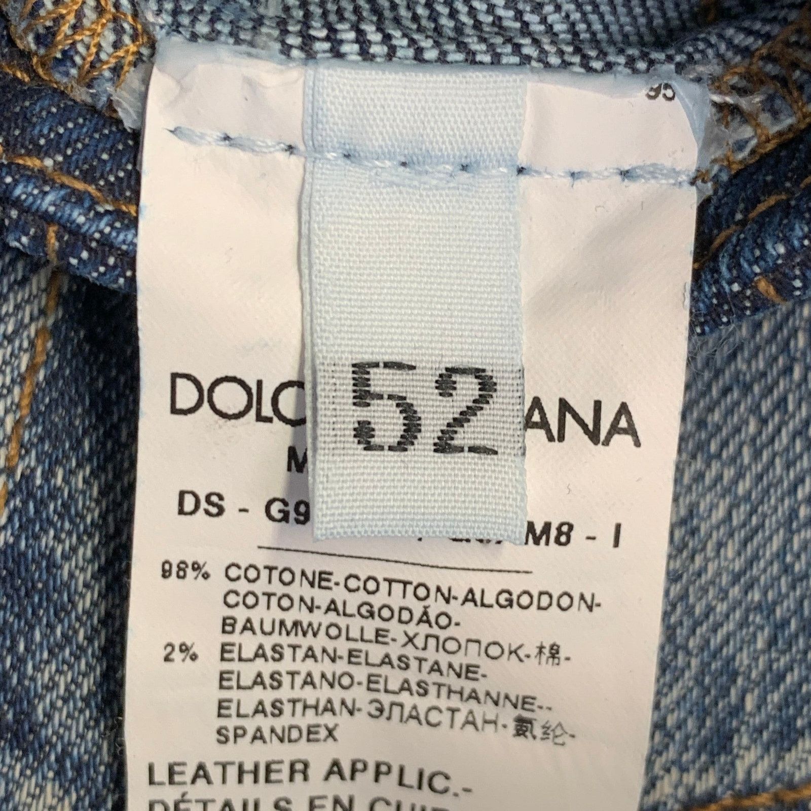 Dolce & Gabbana Size L Blue Cotton Blend Denim Trucker Jacket Size US L / EU 52-54 / 3 - 7 Thumbnail