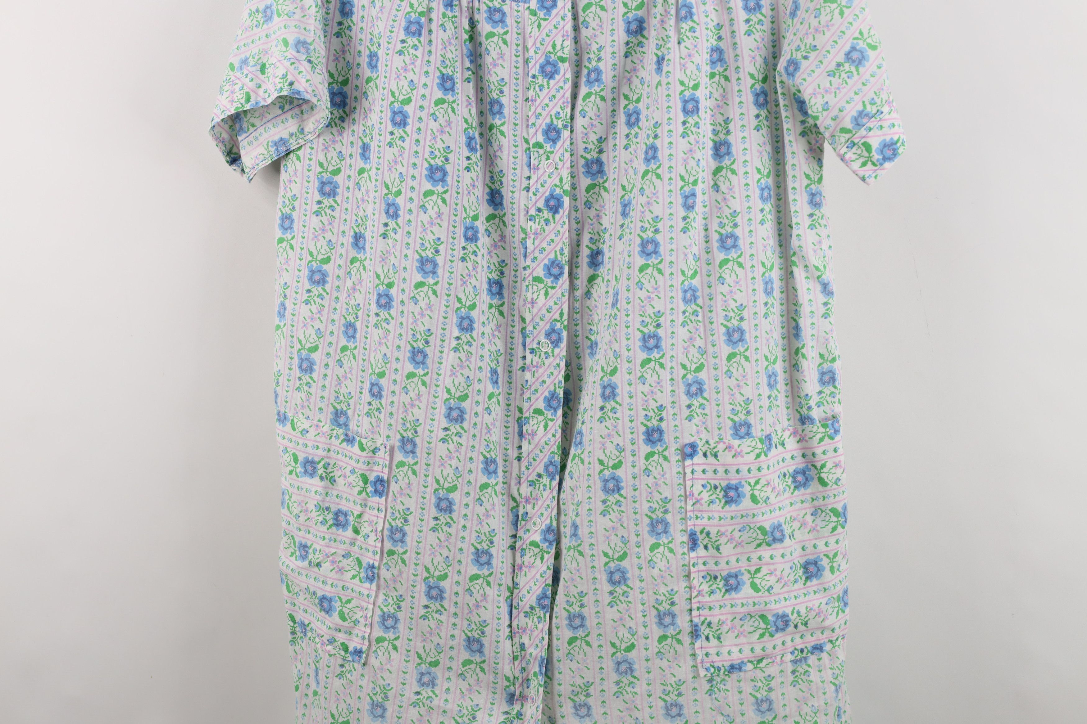Vintage Vintage 70s Streetwear Snap Button Night Sleep Gown Shirt Size XL / US 12-14 / IT 48-50 - 3 Thumbnail
