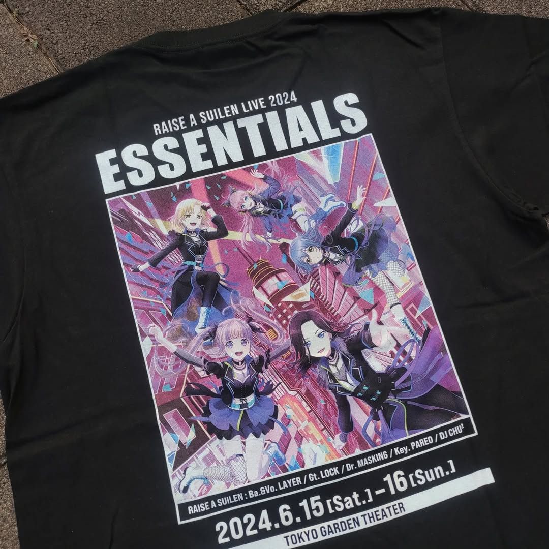 Anime Bang Dream Raise A Suilen Live 2024 Tee Size US L / EU 52-54 / 3 - 1 Thumbnail