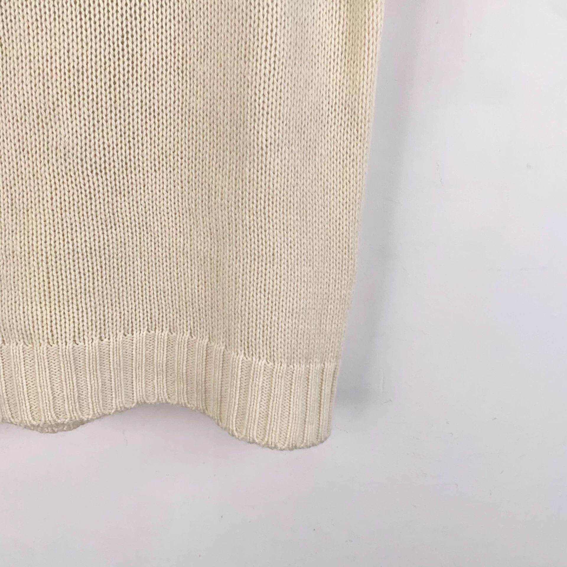 Dior LW0218 Dior Off-White Cashmere Crew Star Logo Intarsia Size XXS / US 00 / IT 34 - 5 Thumbnail