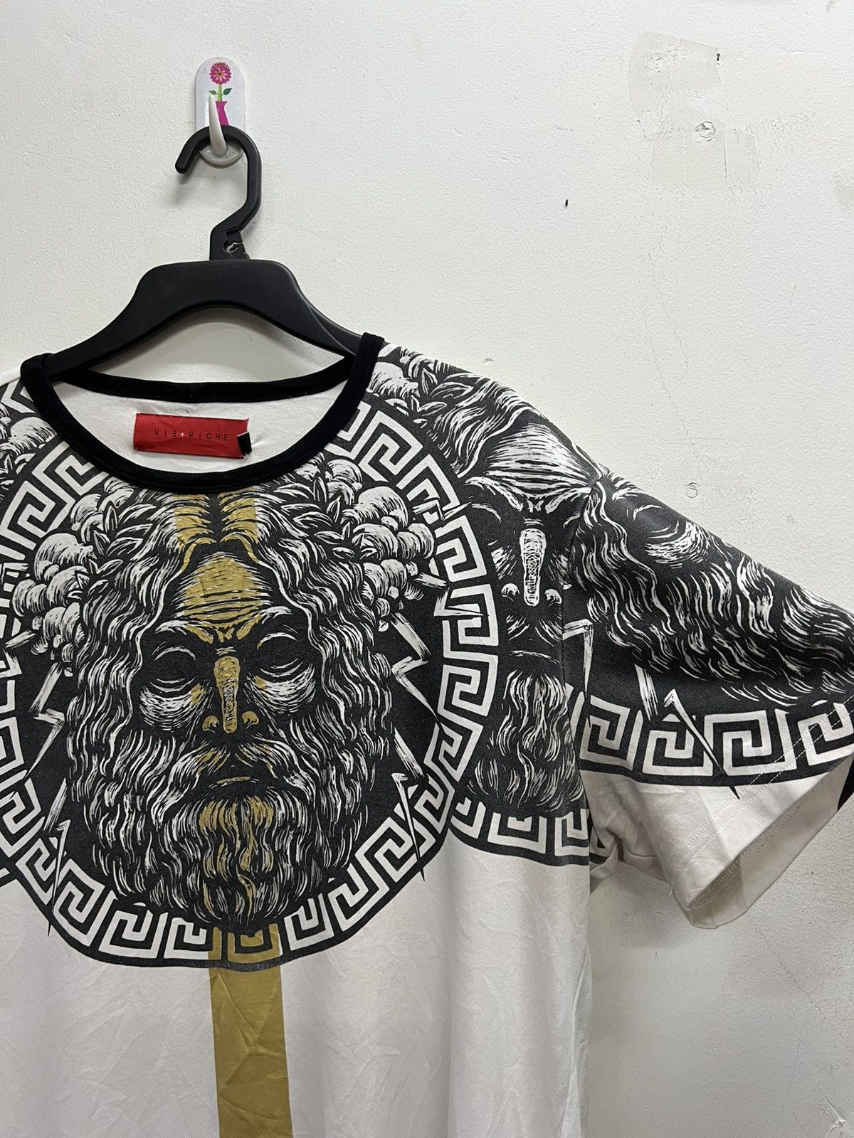 Vie + Riche Paris Vie+Riche Zeus Graphic Tee–Gold Stripe Greek Mythology Print Size US L / EU 52-54 / 3 - 3 Thumbnail