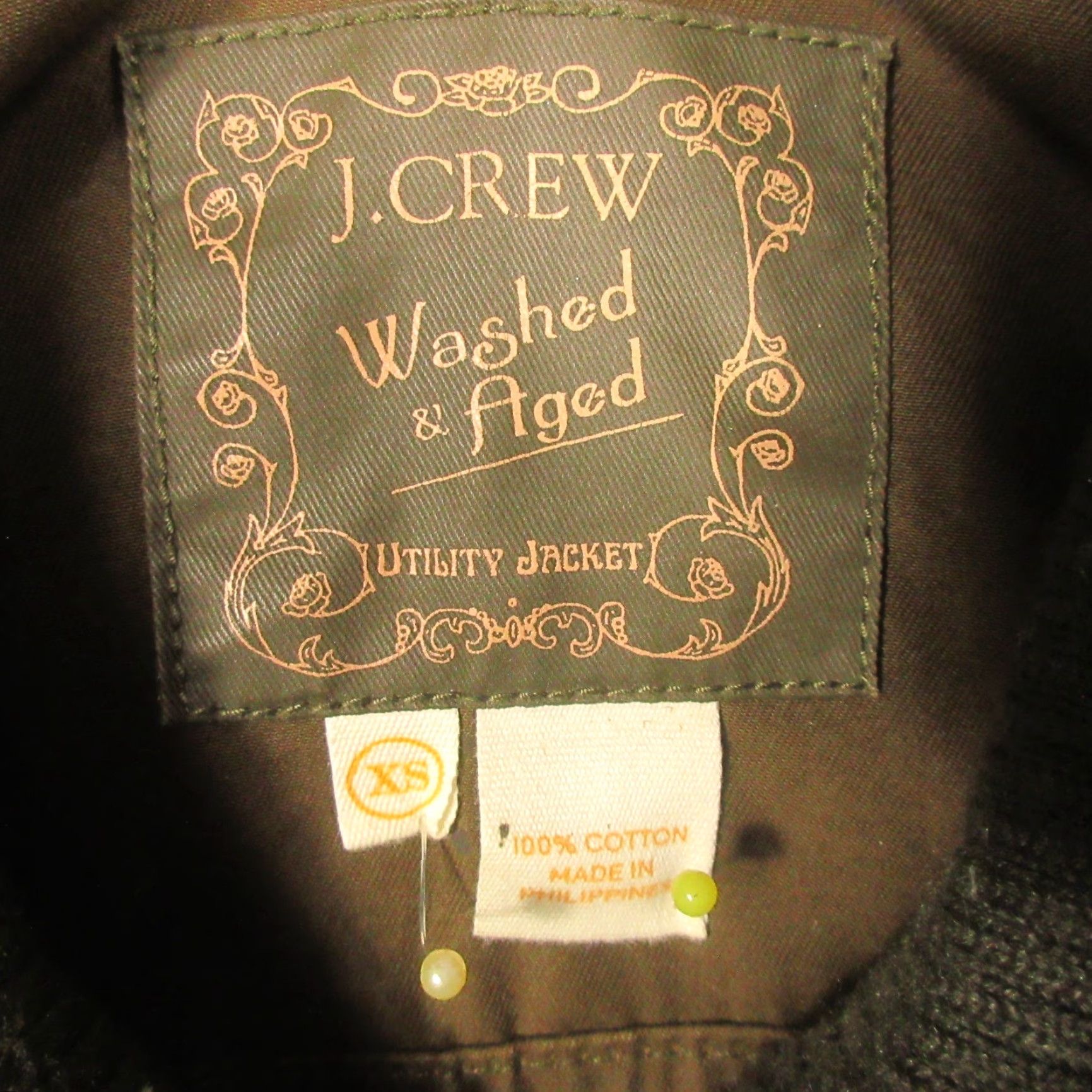 J.Crew VINTAGE J.CREW Washed & Aged Utility Jacket XS Brown Waxed Cotton Field Barn Coat Size XS / US 0-2 / IT 36-38 - 3 Thumbnail