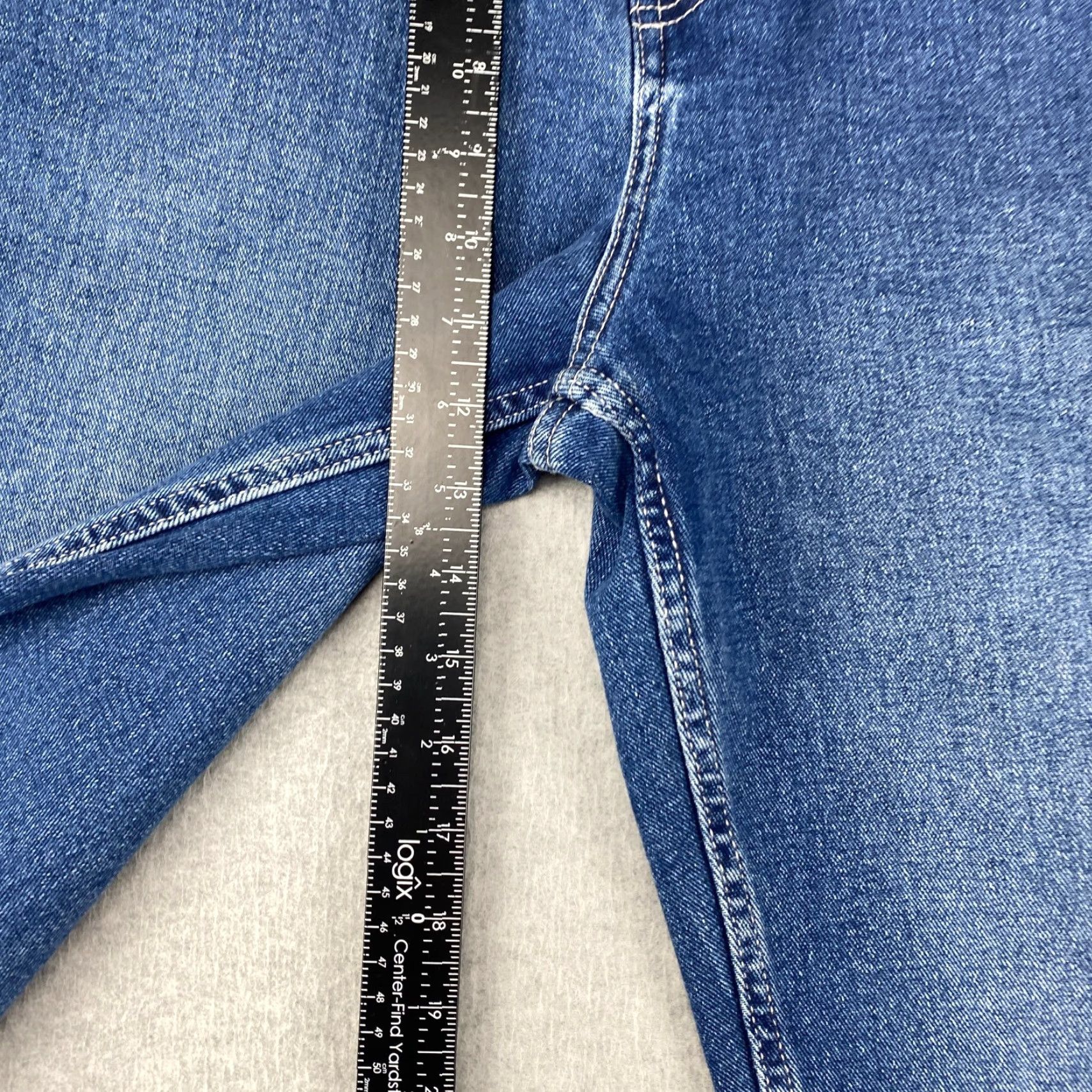 Essentials Amazon Jeans Mens 33X30 Blue Straight Leg Pockets Slimming Stretch Denim 5-Pocket Design Regular Blue Mens Jeans Size US 33 - 6 Thumbnail