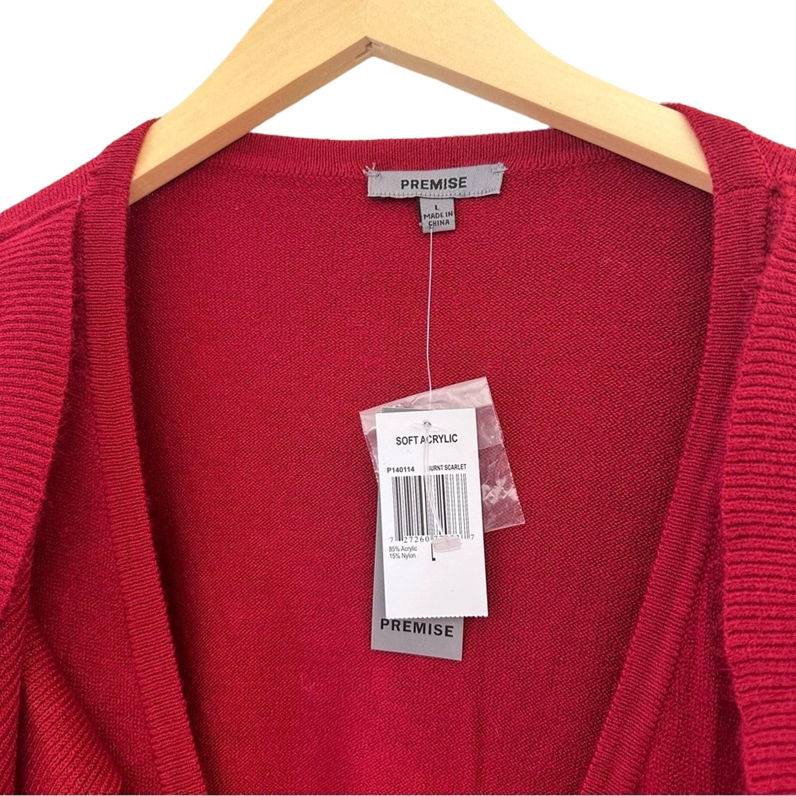Macys Premise Ruffle Cardigan Size L / US 10 / IT 46 - 2 Thumbnail