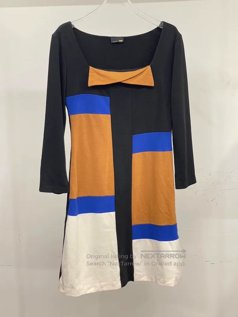 Fendi Fendi Patchwork Dress Size L / US 10 / IT 46 - 1 Thumbnail