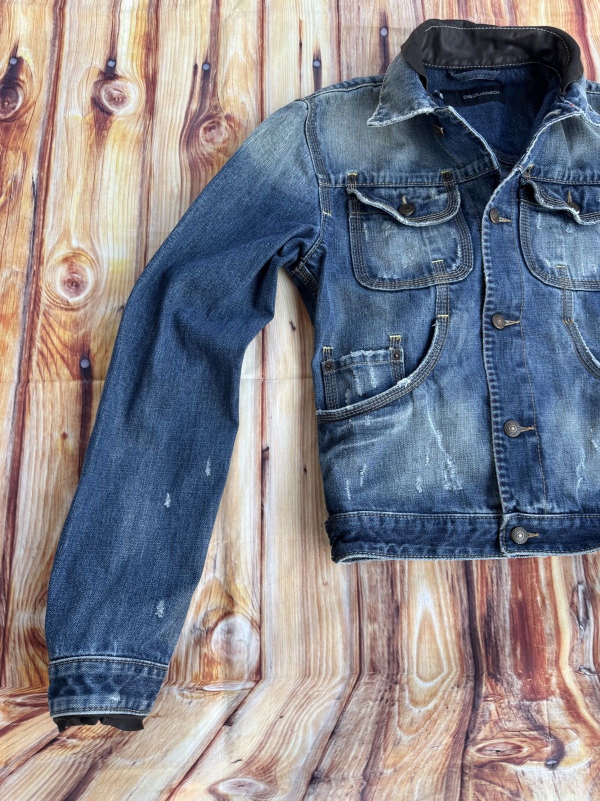 Dsquared2 × Vintage Vintage jackets Dsquared2 y2k drill Japan Style Size US S / EU 44-46 / 1 - 9 Thumbnail