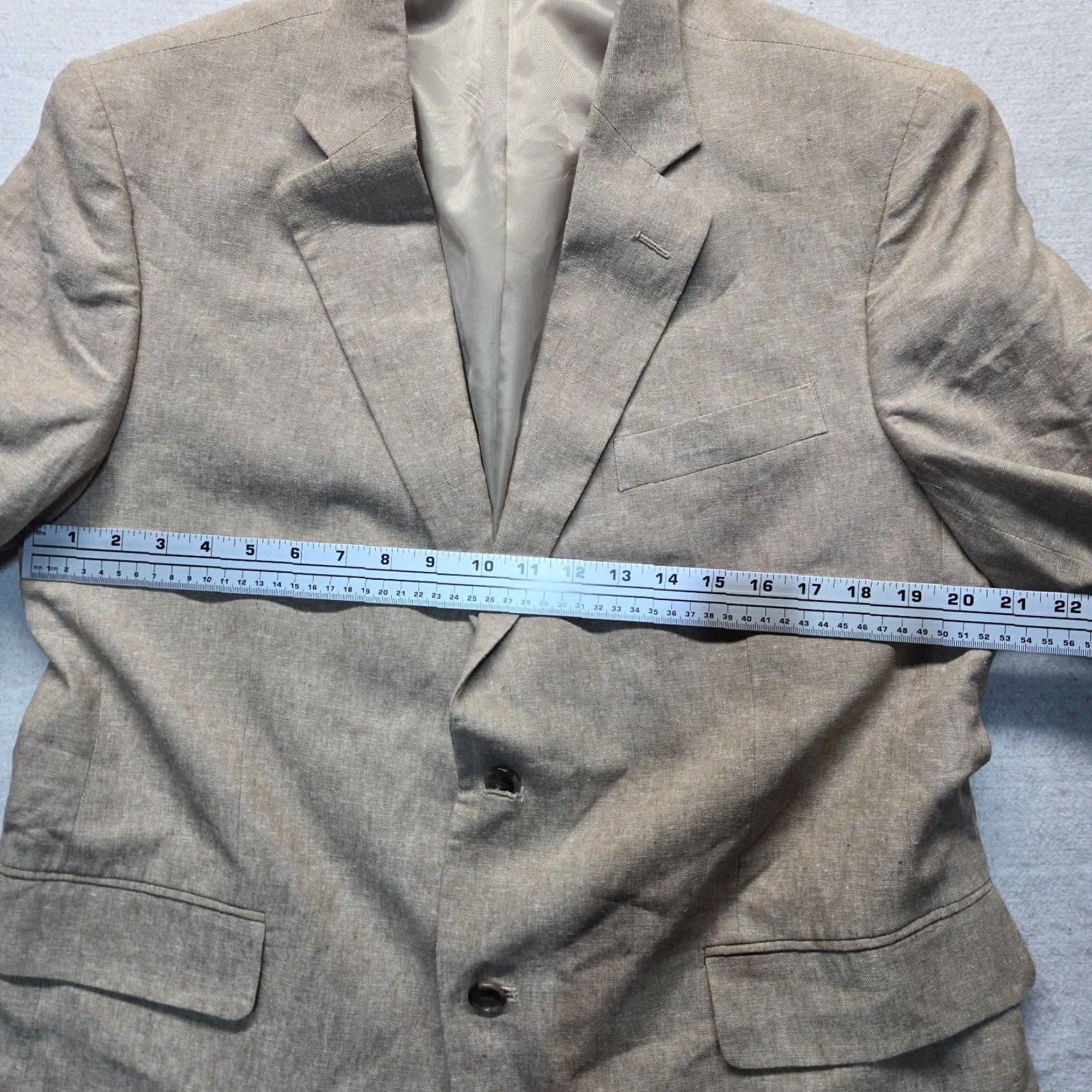 Stafford Stafford Blazer Single-Breasted Jacket Brown Wool 44R Slim Fit 2-Button Peak Lapel Men Regular Modern Classic Glen Check Vintage: No Size 44R - 7 Thumbnail