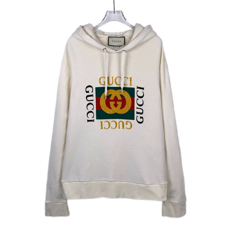 Gucci Gucci Logo printed round-neck beige pullover long-sleeved s Size US M / EU 48-50 / 2 - 1 Thumbnail