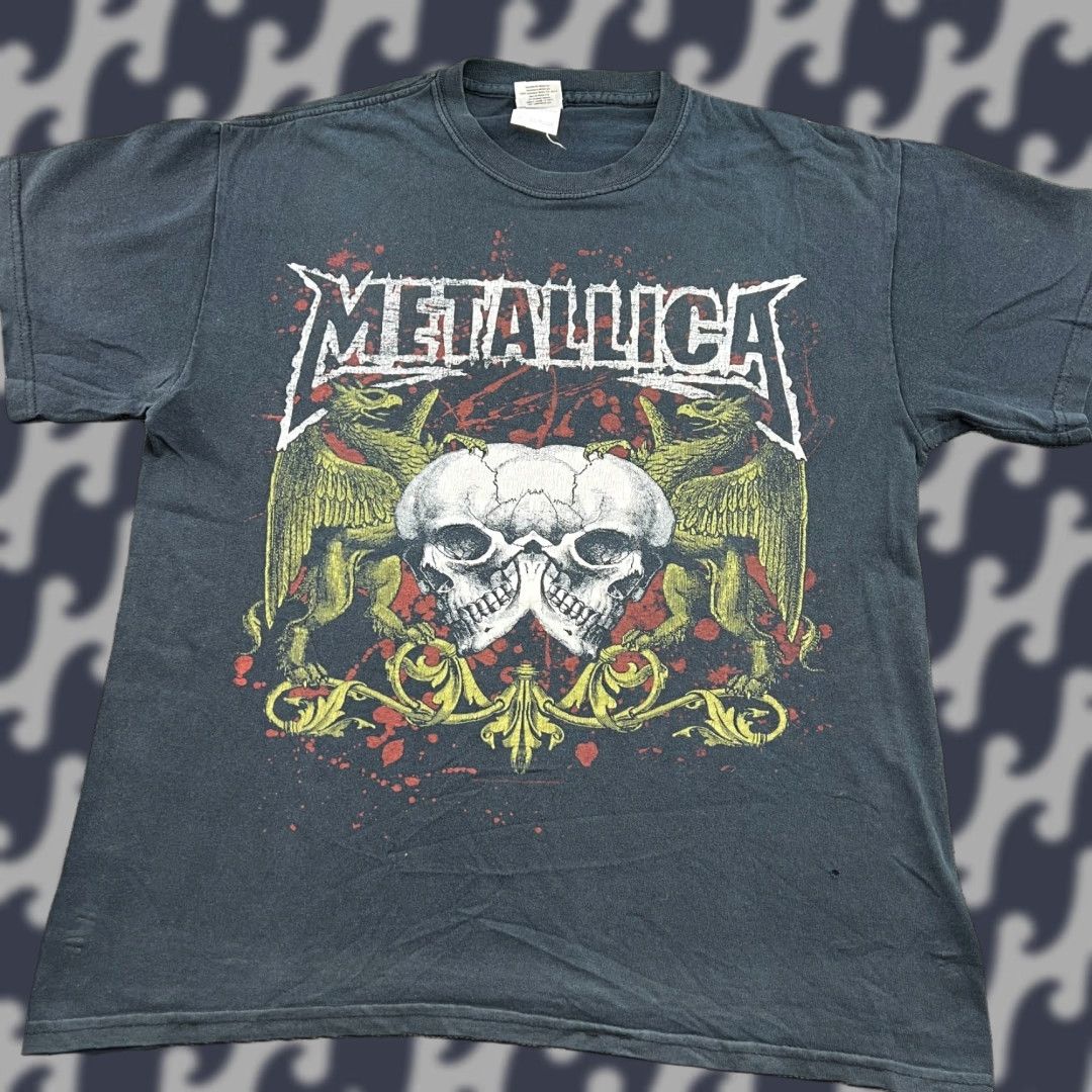 Gildan Metallica 2007 Shirt Mens Medium Gildan Tee Gray Skull Music Band Tee T-Shirt Shirt String? Size US M / EU 48-50 / 2 - 1 Thumbnail