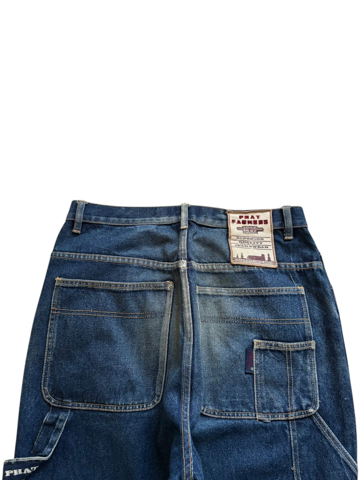 Phat Farm Vintage Phat Farm Carpenter Blue Wash Baggy Jeans Size US 32 / EU 48 - 8 Thumbnail