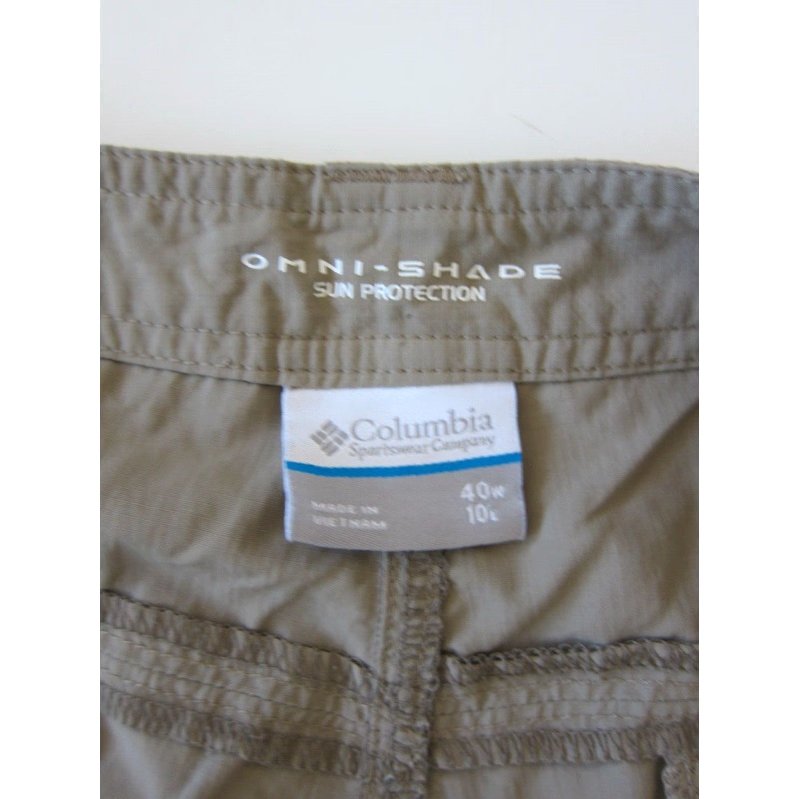 Vintage Columbia Omni Shade Sun Protection Nylon Beige Hike Pocket Cargo Short Men 40 Size US 40 / EU 56 - 4 Thumbnail