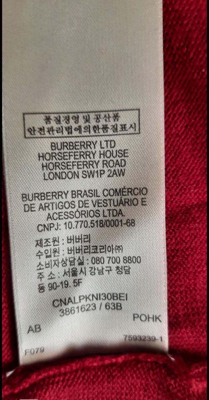 Burberry Burberry Brit sweater wool cotton red M Size US M / EU 48-50 / 2 - 13 Thumbnail