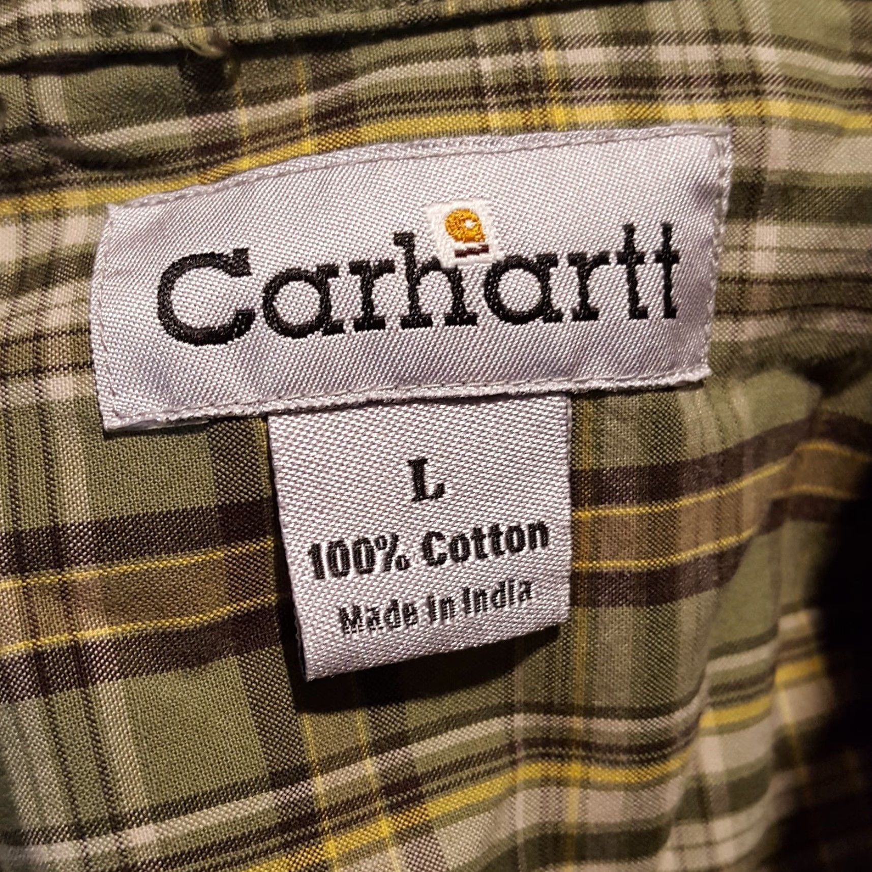 Carhartt VINTAGE Carhartt Button-Up Shirt Mens L Green Plaid Button-Down Collared Work Shirt Size US L / EU 52-54 / 3 - 6 Thumbnail