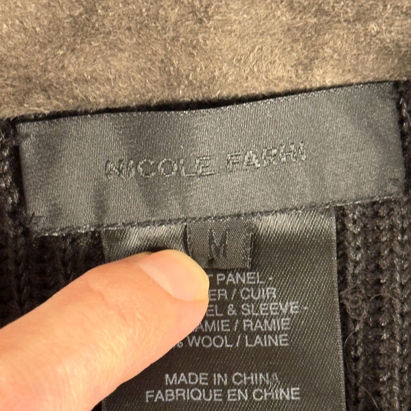 Nicole Farhi Nicole Farhi Bomber Jacket Mens Medium Brown Leather Knit Wool Full Zip Size US M / EU 48-50 / 2 - 3 Thumbnail