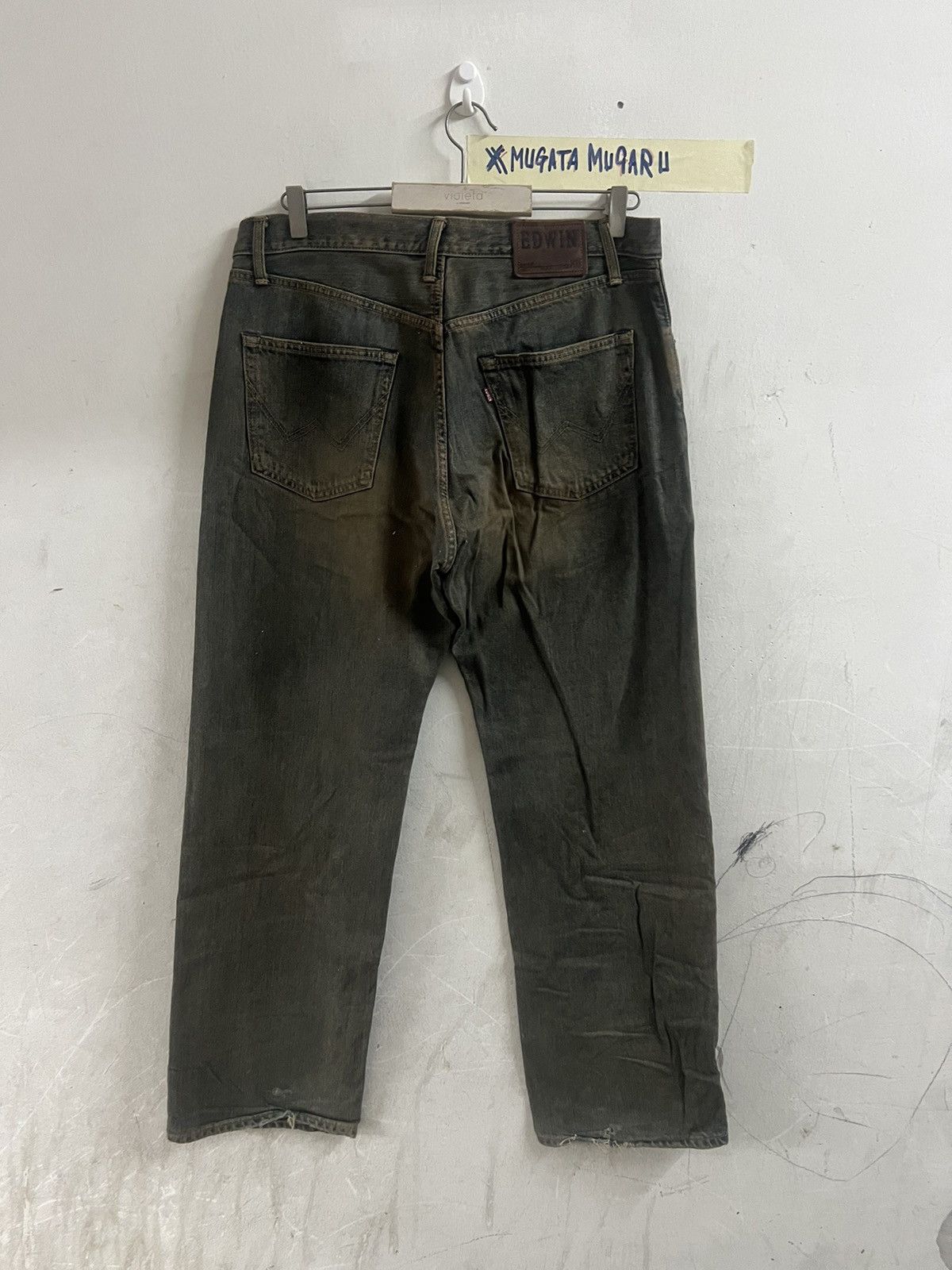 Japanese Brand RUSTY‼️VINTAGE EDWIN XV 445 LOOSE DISTRESSED DENIM PANT Size US 34 / EU 50 - 9 Thumbnail