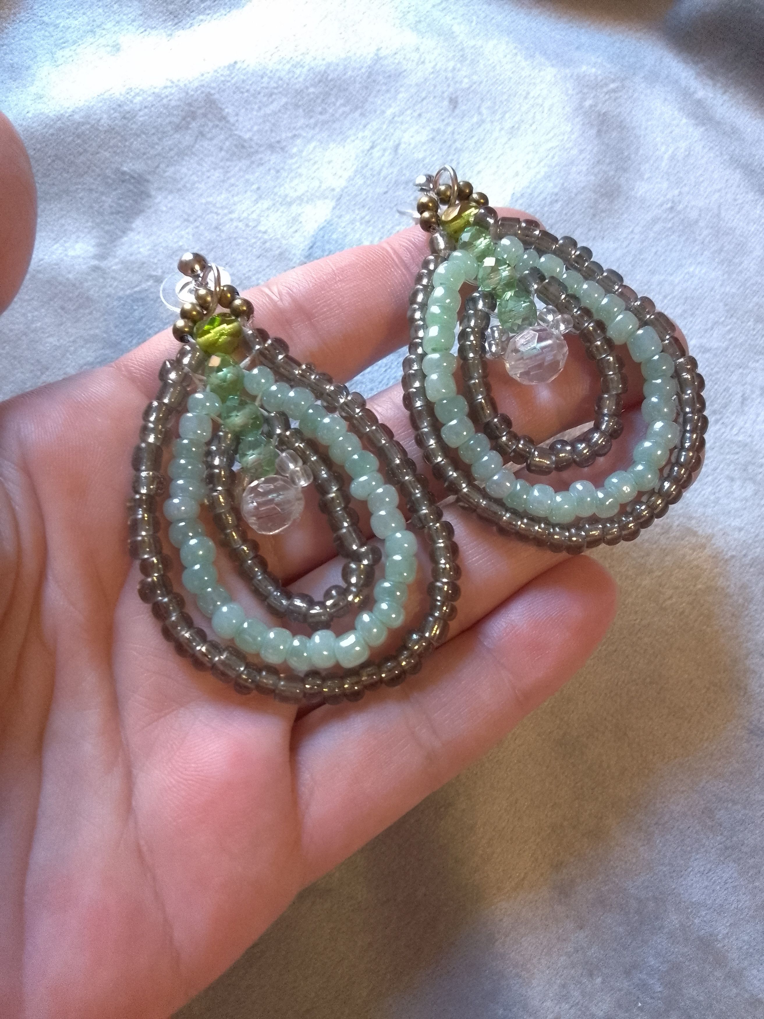 Handmade Necklace Vintage antique style. Elegant Green Beaded Size ONE SIZE - 8 Thumbnail
