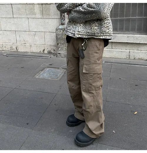 VIBE Stylish Brown Cargo Pants with Pockets Size US 30 / EU 46 - 7 Thumbnail