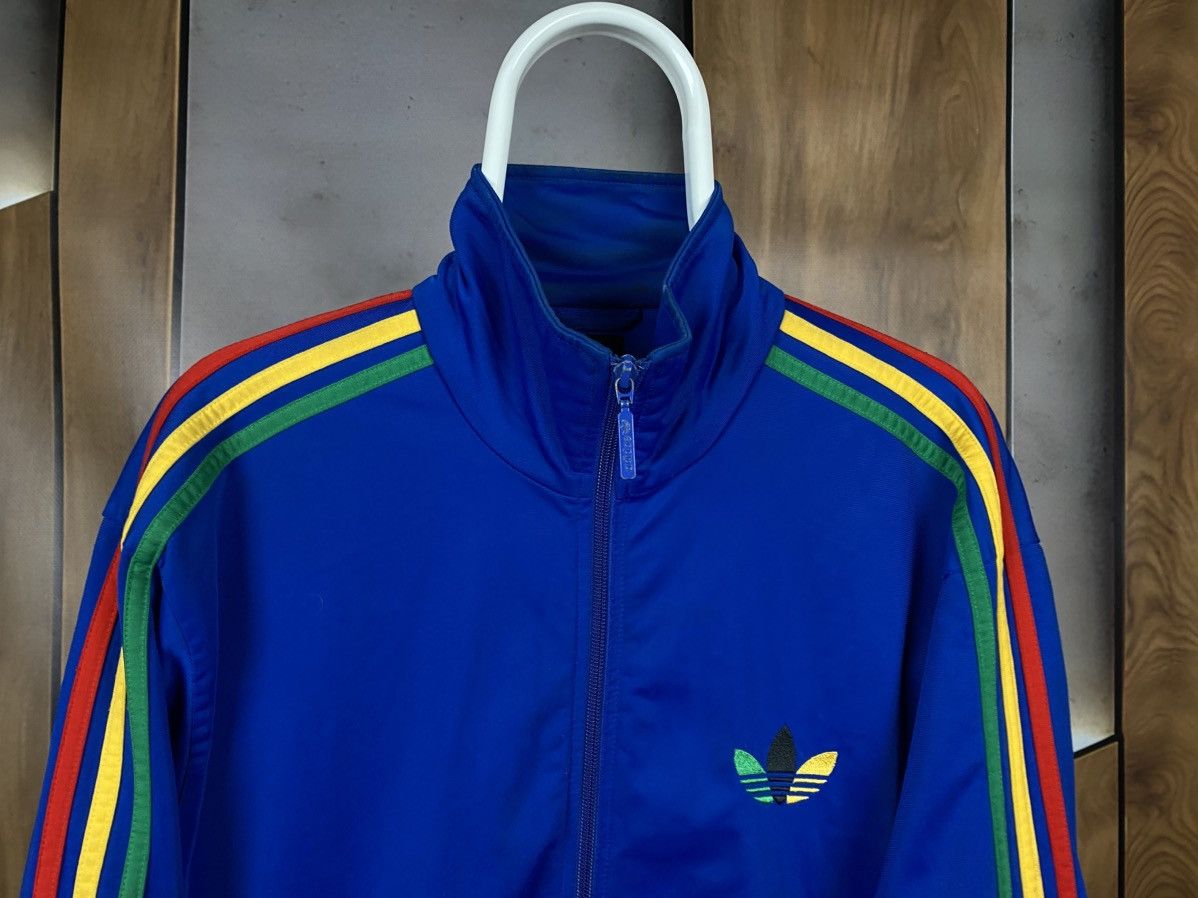 Adidas 🐸Vintage 00s Sweatshirt Zip-Up Olympic Adidas Rasta VTG🐸 Size US M / EU 48-50 / 2 - 6 Thumbnail