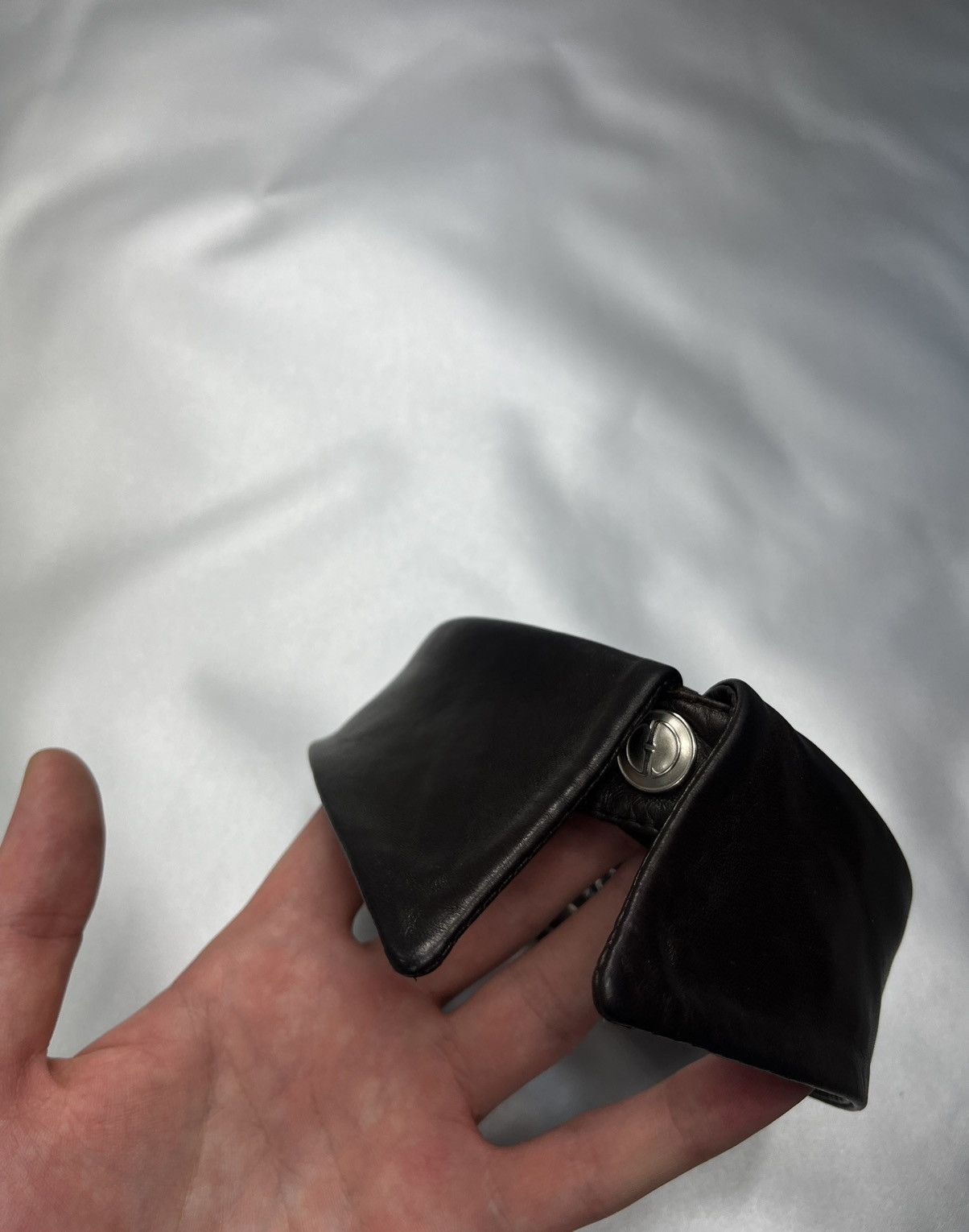 Gucci 💎90s Gucci Vintage Leather Shirt Collar Podium Size ONE SIZE - 9 Thumbnail