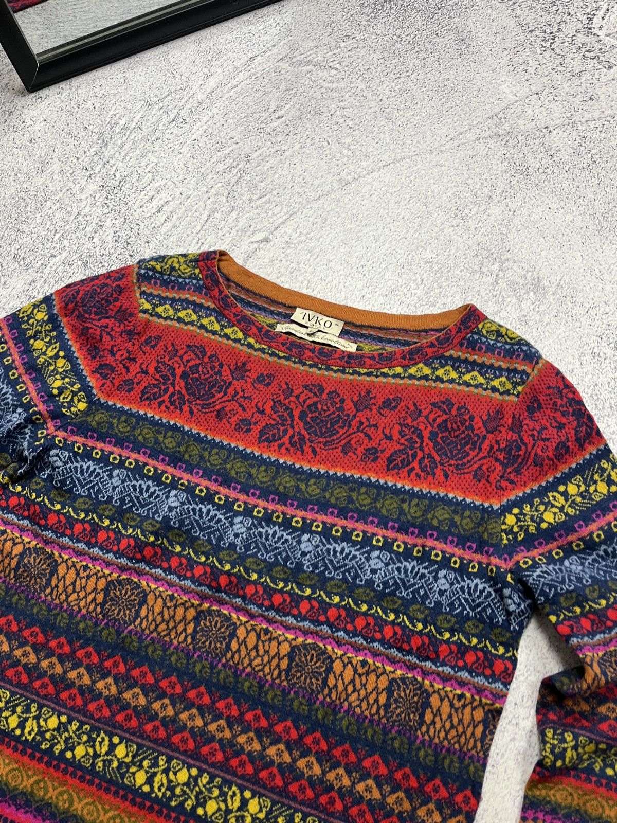 Japanese Brand Ivko Wool Knitted Dress Float Pattern Japanese Avant Garde Size S / US 4 / IT 40 - 4 Thumbnail