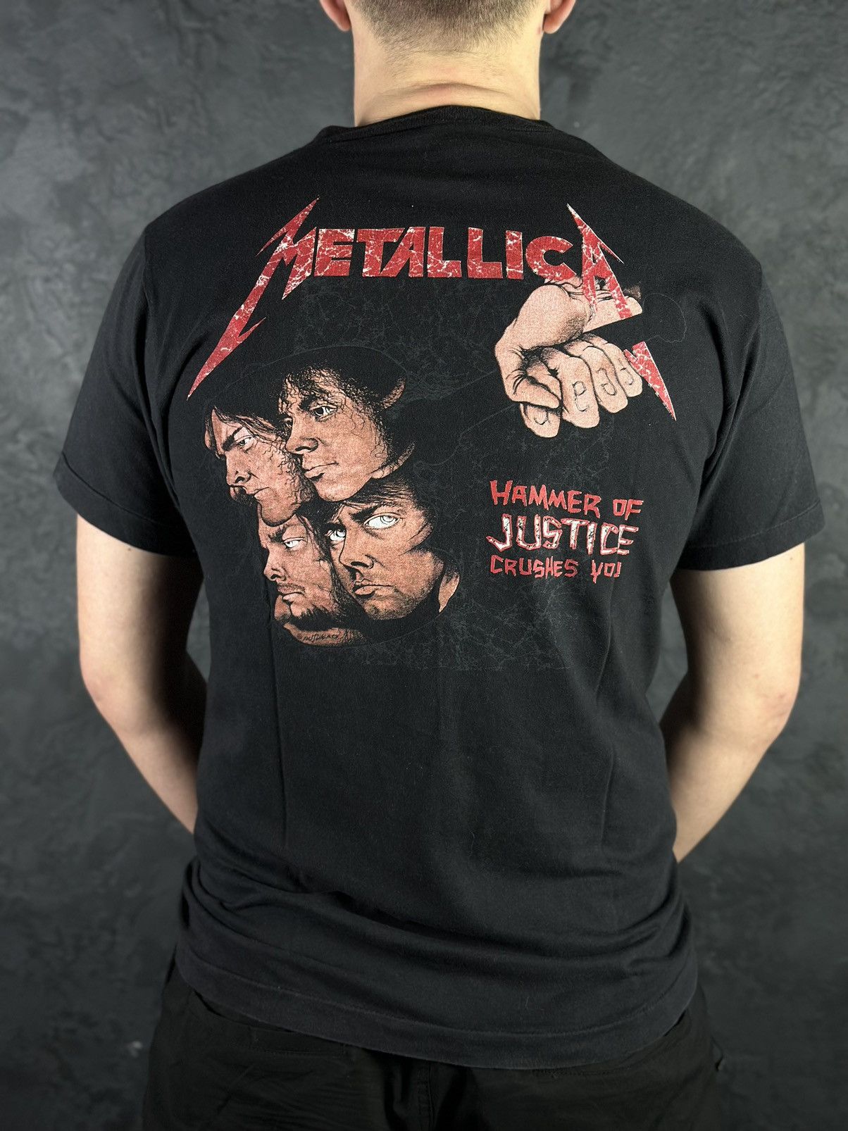 Band Tees 1988 Metallica Damaged Justice T-Shirt Vintage Big Logo Size US L / EU 52-54 / 3 - 3 Thumbnail