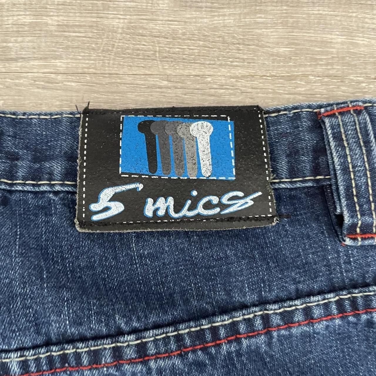 JNCO × Vintage Vintage Y2K 90's 5 Mics Baggy Embroidered Faded Jorts Size US 36 / EU 52 - 5 Thumbnail